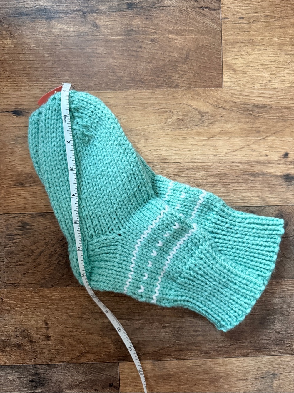 Handmade Mint Green Knit Women's Socks